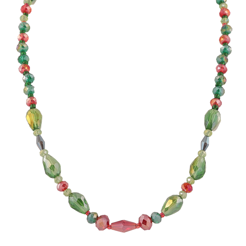 Бусы "Узор из бусин"  длина 57-62см х 2.5-8мм фото №1