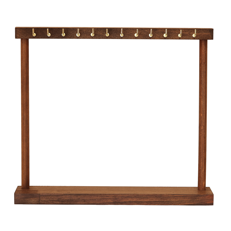 Підставка під ланцюжки браслети Дерев'яна 30х26.5х7.5см (12 металевих гачків) дивіться опис фото №1