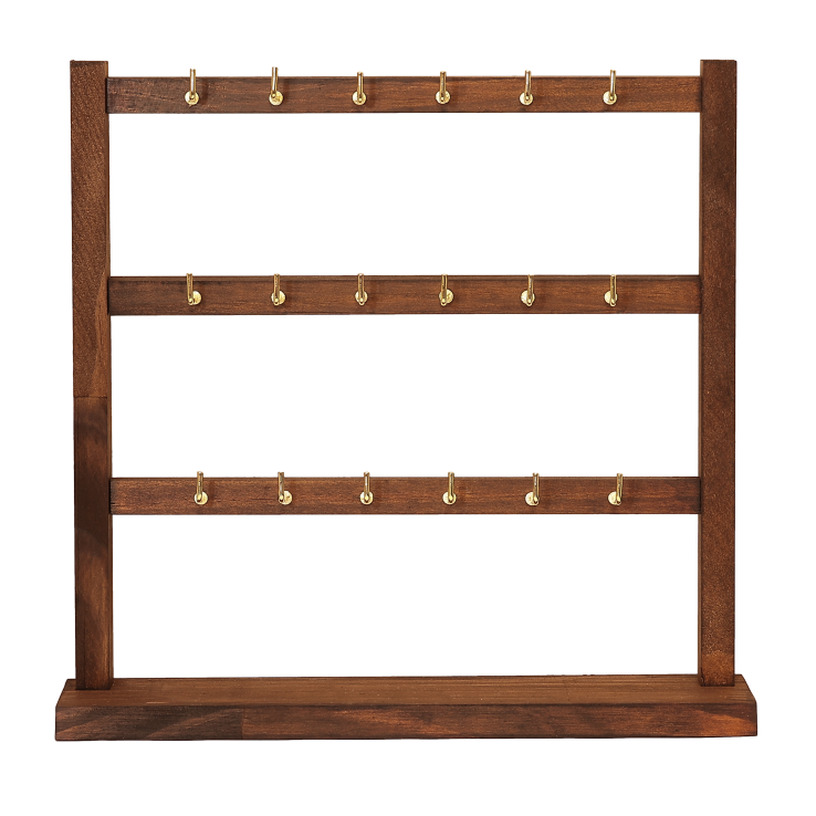 Підставка під прикраси (браслети, каблучки і ​​т.д.) Дерев'яна 30х28.5х8.3см (18 металевих гачка) дивіться опис фото №15