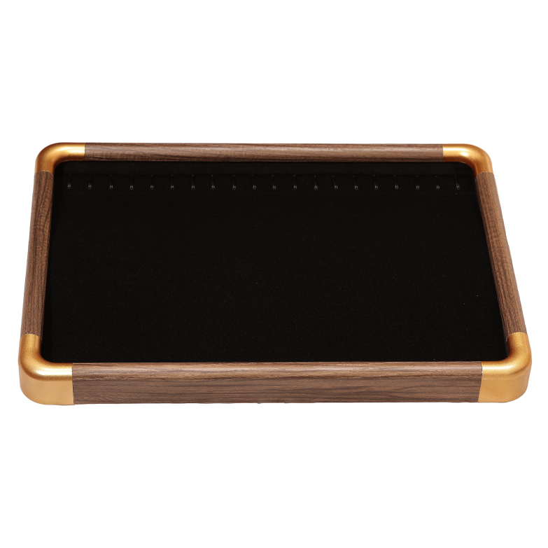 Підставка під ланцюжки, браслети Планшет з 20 гачками, пластик з візерунком під дерево дшв-35х24х3см фото №2