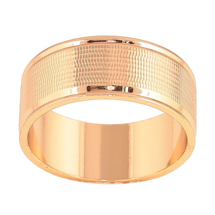 Кольцо Xuping цвет Позолота 18K "Обручальное с узором" шир. 8мм фото №14