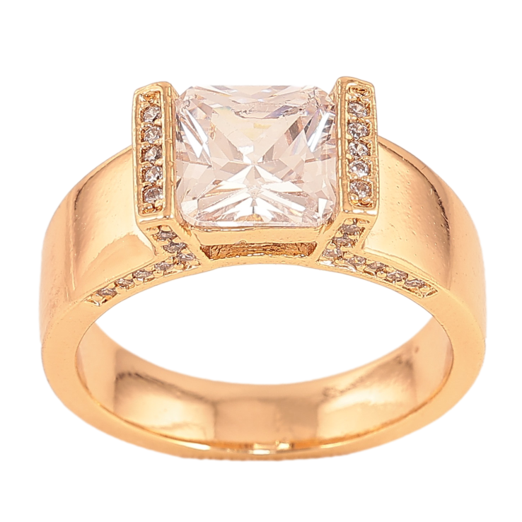 Перстень Xuping цвет Позолота 18K "Узор с  кристаллами"  фото №10