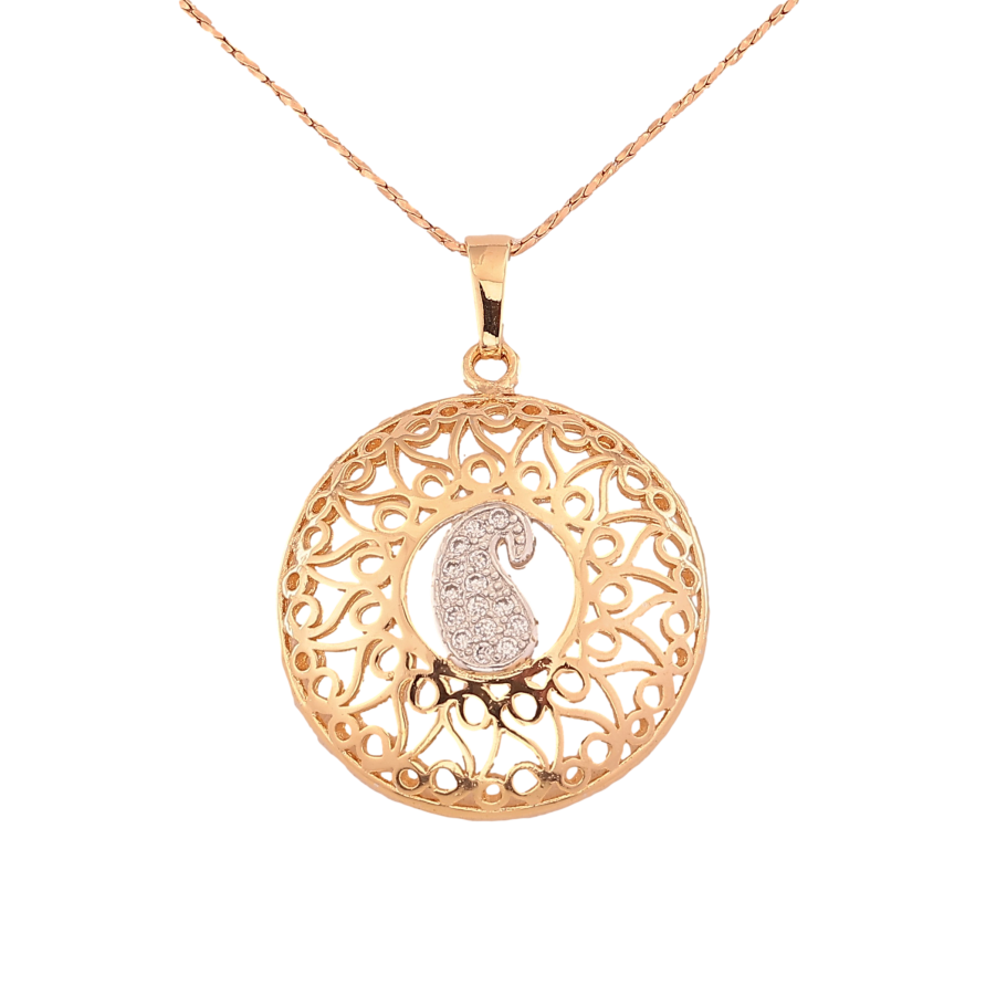 Кулон на цепочке Xuping цвет Позолота 18К+РО+Родий "Изящный резной орнамент" длина 41-46см х 1мм фото №1 Кулон на цепочке Xuping цвет Позолота 18К+РО+Родий "Изящный резной орнамент" длина 41-46см х 1мм фото №1