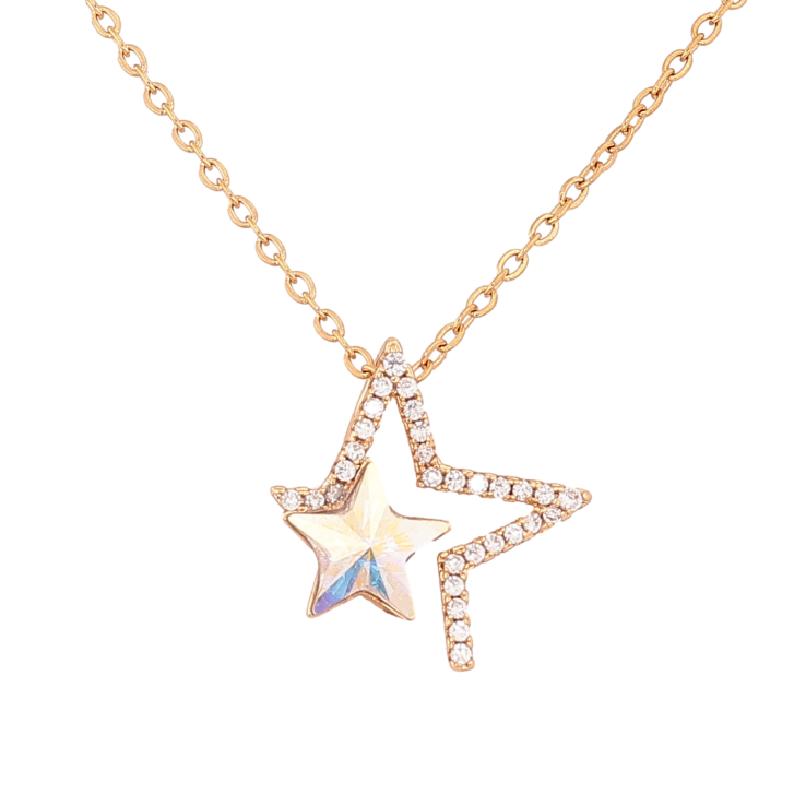 Кулон на ланцюжку Xuping колір 18K з кр-ми Swarovski "Зірка з кристалом АВ" довжина 40-45см х 1.5мм фото №13 Кулон на ланцюжку Xuping колір 18K з кр-ми Swarovski "Зірка з кристалом АВ" довжина 40-45см х 1.5мм фото №13