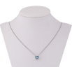 Кулон Xuping цвет Родий с кр-ми Swarovski на цепочке "Сердечко с кристаллом Aquamarine" дл. 49см х 1мм фото №2 Кулон Xuping цвет Родий с кр-ми Swarovski на цепочке "Сердечко с кристаллом Aquamarine" дл. 49см х 1мм фото №2