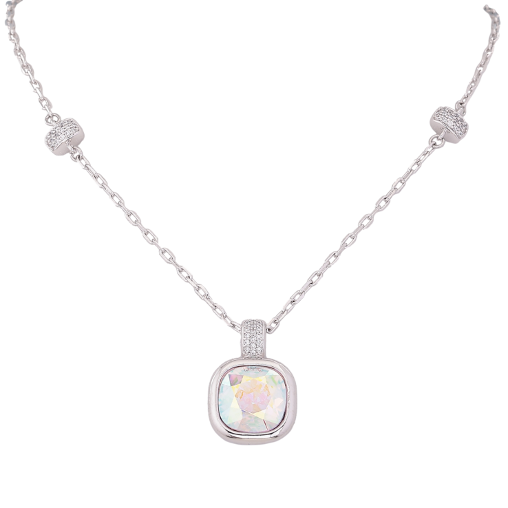 Кулон на ланцюжку Xuping колір Родій з кр-ми Swarovski "Кристал АВ" довжина 40-45см х 2мм фото №17 Кулон на ланцюжку Xuping колір Родій з кр-ми Swarovski "Кристал АВ" довжина 40-45см х 2мм фото №17