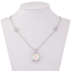 Кулон на ланцюжку Xuping колір Родій з кр-ми Swarovski "Кристал АВ" довжина 40-45см х 2мм фото №2