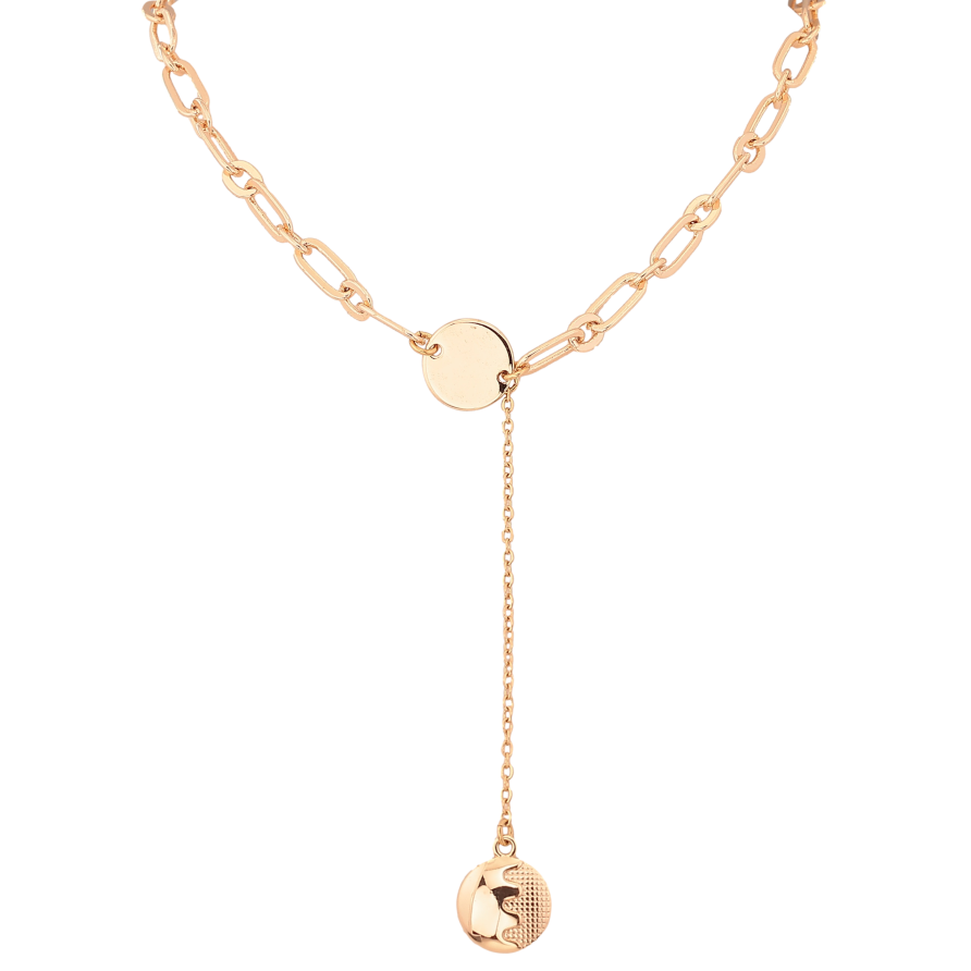 Кольє Xuping M&L колір 18К "Ланцюжок з декоративною підвіскою" розмір 42-47см х 5-12мм фото №1