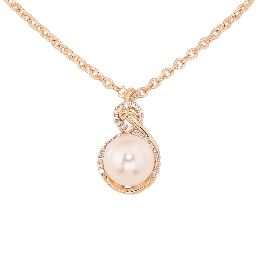 Кулон на цепочке Xuping M&L цвет 18К "Жемчужная подвеска" размер 44см х 2.5мм фото №1