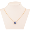 Кулон на ланцюжку Xuping колір 18K з кр-ми Swarovski "Кристал Sapphire в декоративній оправі" довжина 41-46см х 1мм фото №2