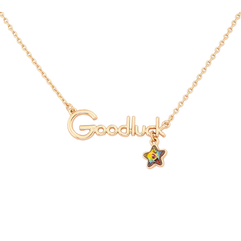 Кулон на цепочке Xuping цвет 18K с кр-ми Swarovski "Good luck с кристальной звездочкой Vitrail Medium" длина 42-47см х 1мм фото №1 Кулон на цепочке Xuping цвет 18K с кр-ми Swarovski "Good luck с кристальной звездочкой Vitrail Medium" длина 42-47см х 1мм фото №1
