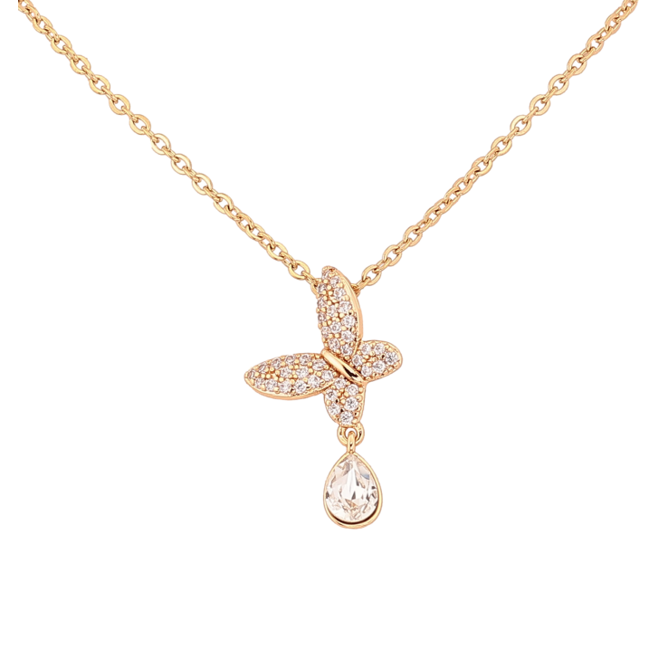 Кулон на ланцюжку Xuping колір 18K з кр-ми Swarovski "Метелик з кристалом Clear" довжина 41-46см х 1.5мм фото №23 Кулон на ланцюжку Xuping колір 18K з кр-ми Swarovski "Метелик з кристалом Clear" довжина 41-46см х 1.5мм фото №23