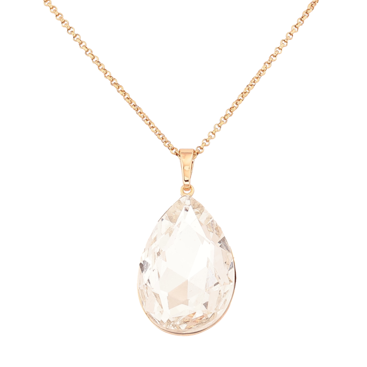 Кулон на ланцюжку Xuping колір 18K з кр-ми Swarovski "Кристал Clear, 20х30мм" довжина 40-45см х 1.5мм фото №11 Кулон на ланцюжку Xuping колір 18K з кр-ми Swarovski "Кристал Clear, 20х30мм" довжина 40-45см х 1.5мм фото №11