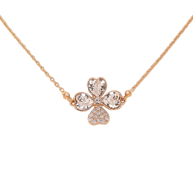 Кулон на ланцюжку Xuping колір 18K з кристалами Swarovski "Квіточка з кристалами Clear" довжина 44-49см х 1мм фото №25