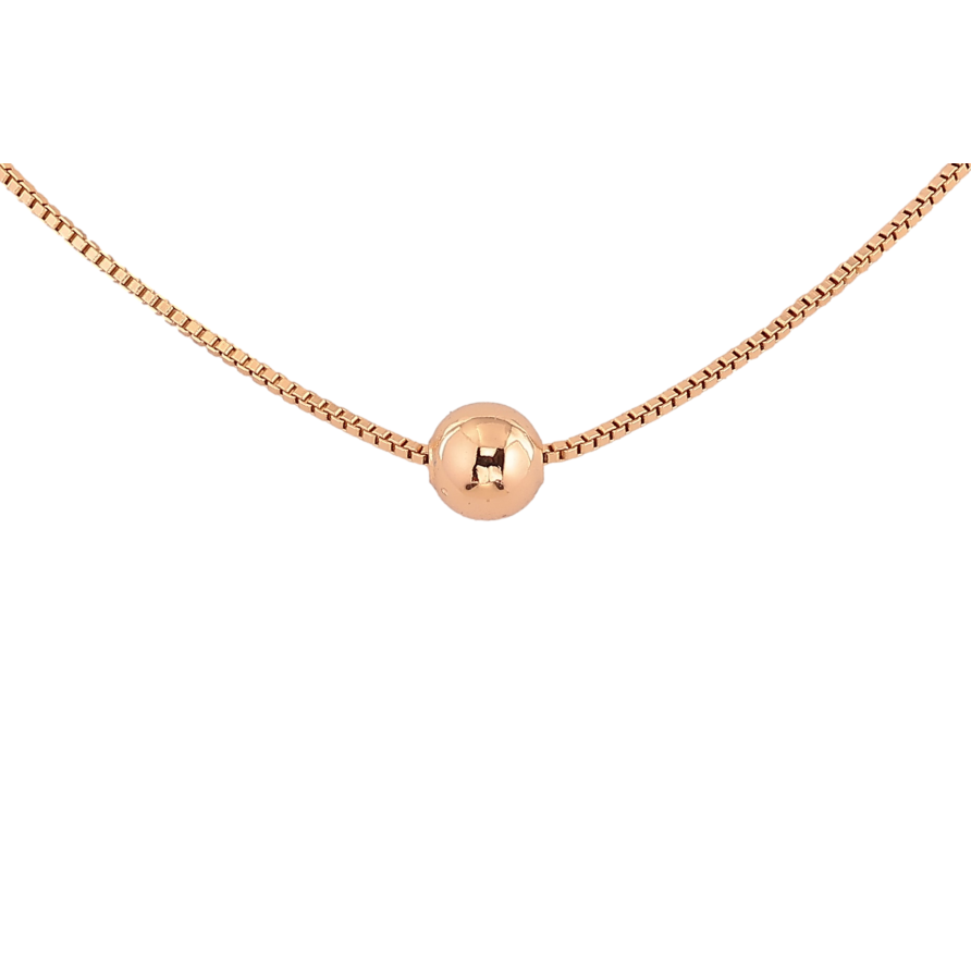 Кулон на цепочке Xuping цвет Позолота 18К "Бусина, ø 7мм" длина 46-51см х 1мм фото №1