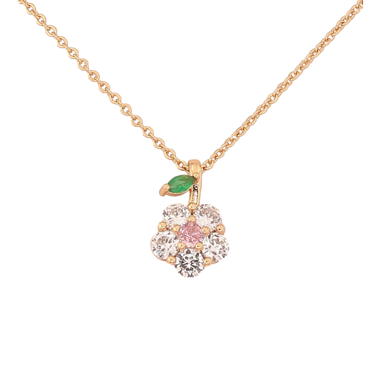 Кулон на ланцюжку Xuping колір Позолота 18К "Кристальна квіточка" довжина 46,51см х 1мм фото №1 Кулон на ланцюжку Xuping колір Позолота 18К "Кристальна квіточка" довжина 46,51см х 1мм фото №1