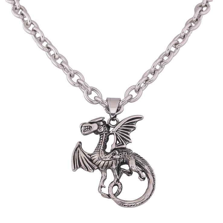 Кулон на цепочке Xuping цвет Родий "Дракон" размер 56см х 8мм фото №17
