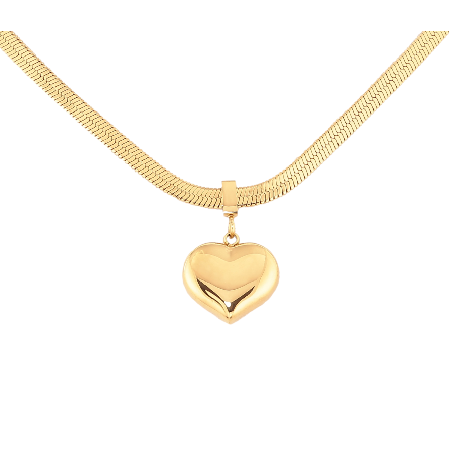 Підвіска на ланцюжку Нержавіюча сталь "Серце" довжина 41-46см х 3мм фото №1