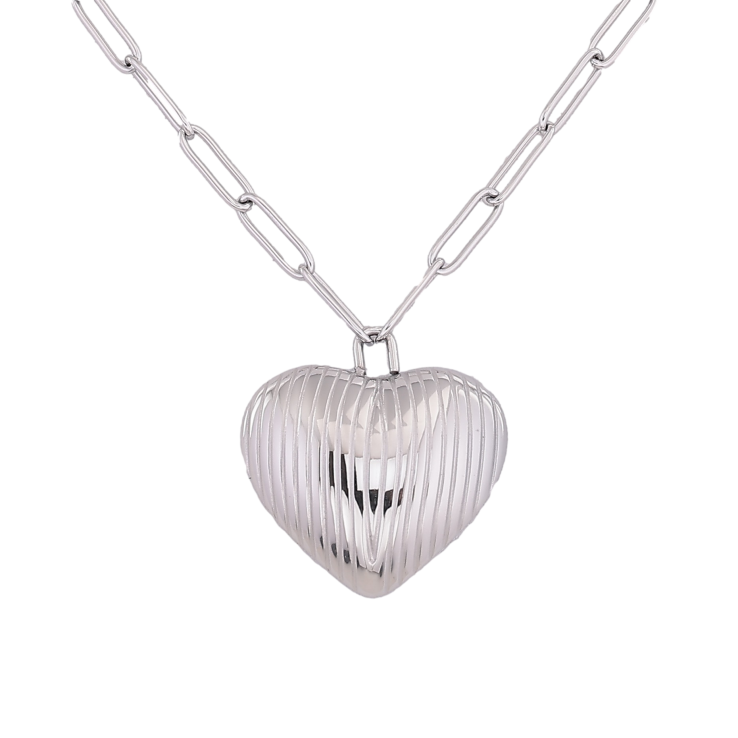 Подвеска на цепочке Нержавеющая сталь "Сердечко" длина 67-72см х 3мм фото №18
