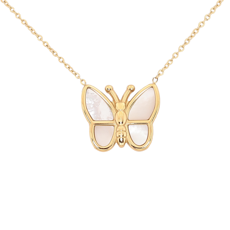 Підвіска на ланцюжку Нержавіюча сталь "Перламутровий метелик" довжина 43-48см х 1мм фото №25