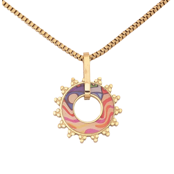 Підвіска на ланцюжку Xuping ТТМ Stainless Steel колір 14К "Декоративна підвіска" довжина 42-47см х 2мм фото №5