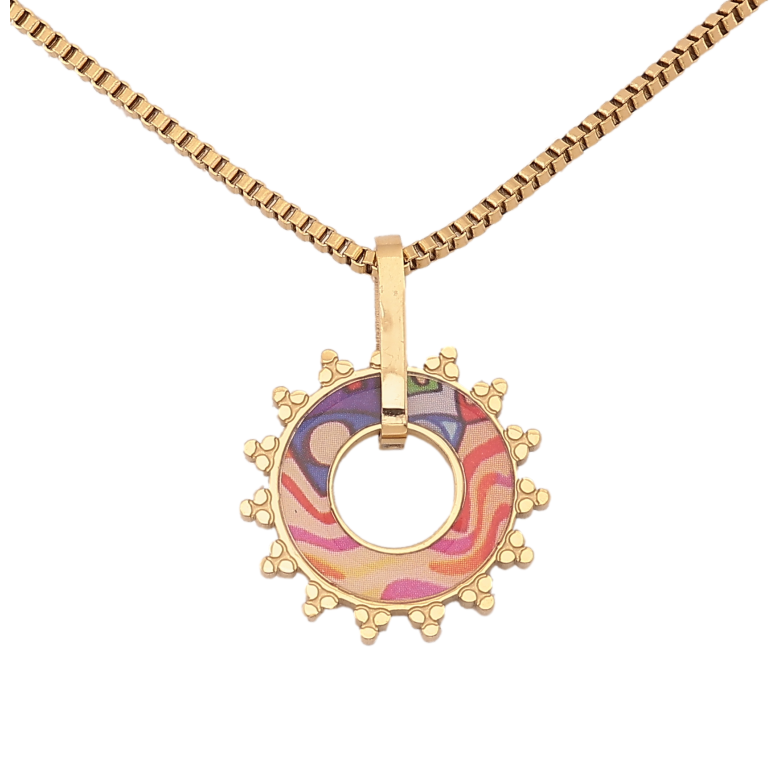 Подвеска на цепочке Xuping ТТМ Stainless Steel цвет 14К "Декоративная подвеска" длина 42-47см х 2мм фото №1