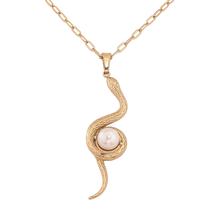Підвіска на ланцюжку Xuping ТТМ Stainless Steel колір 14К "Змія з перлиною" довжина 45-50см х 2мм фото №21 Підвіска на ланцюжку Xuping ТТМ Stainless Steel колір 14К "Змія з перлиною" довжина 45-50см х 2мм фото №21