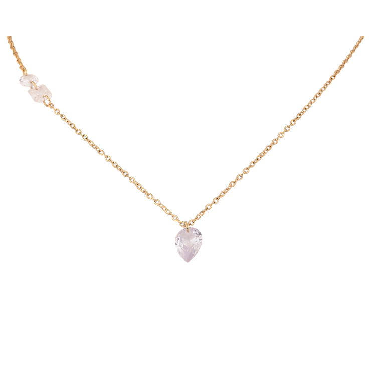 Підвіска на ланцюжку Xuping ТТМ Stainless Steel колір 14К "Кристальна крапелька" довжина 46-51см х 1.5мм фото №11