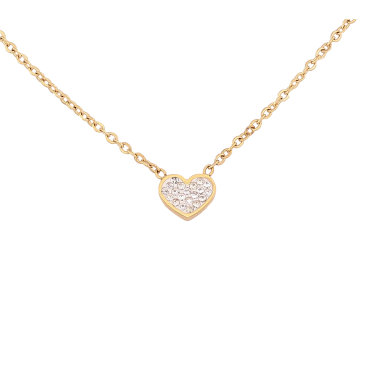 Підвіска на ланцюжку Xuping ТТМ Stainless Steel колір 14К "Серце з кристалами" довжина 38-42см х 1.5мм фото №15