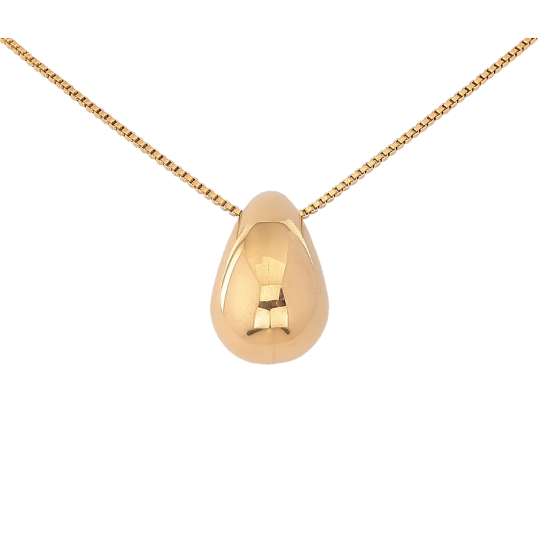 Підвіска на ланцюжку Xuping ТТМ Stainless Steel колір 14К "Об'ємна крапелька" довжина 46-51см х 1мм фото №6