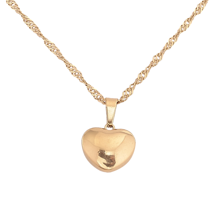 Підвіска на ланцюжку Xuping ТТМ Stainless Steel колір 14К "Серце" довжина 46-52см х 2мм фото №10 Підвіска на ланцюжку Xuping ТТМ Stainless Steel колір 14К "Серце" довжина 46-52см х 2мм фото №10