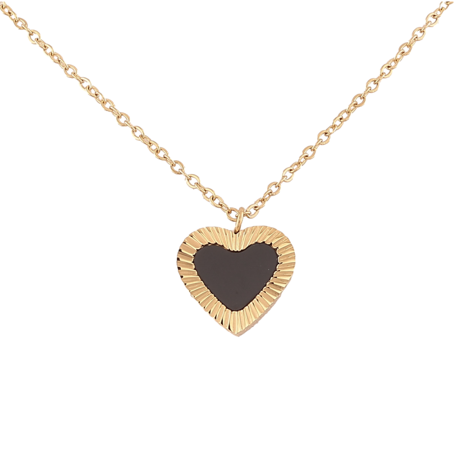 Підвіска на ланцюжку Xuping ТТМ Stainless Steel колір 14К "Серце" довжина 42-47см х 1.5мм фото №1