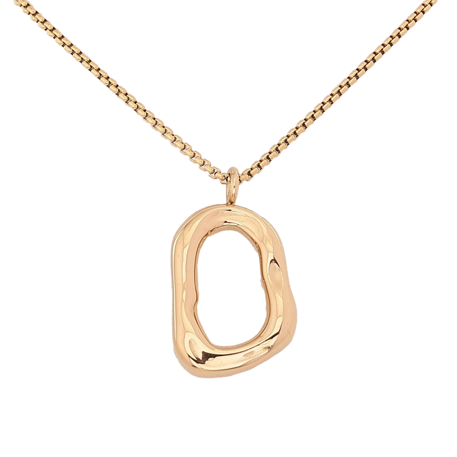 Подвеска на цепочке Xuping ТТМ Stainless Steel цвет 14К "Декоративная подвеска" длина 45-50см х 1.5мм фото №1