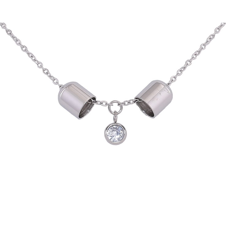 Підвіска на ланцюжку Xuping ТТМ Stainless Steel колір Родій "Підвіска з кристалом" довжина 47-51см х 1.5мм фото №23