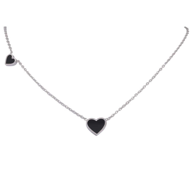 Підвіска на ланцюжку Xuping ТТМ Stainless Steel колір Родій "Сердечка" довжина 45-50см х 1.5мм фото №8