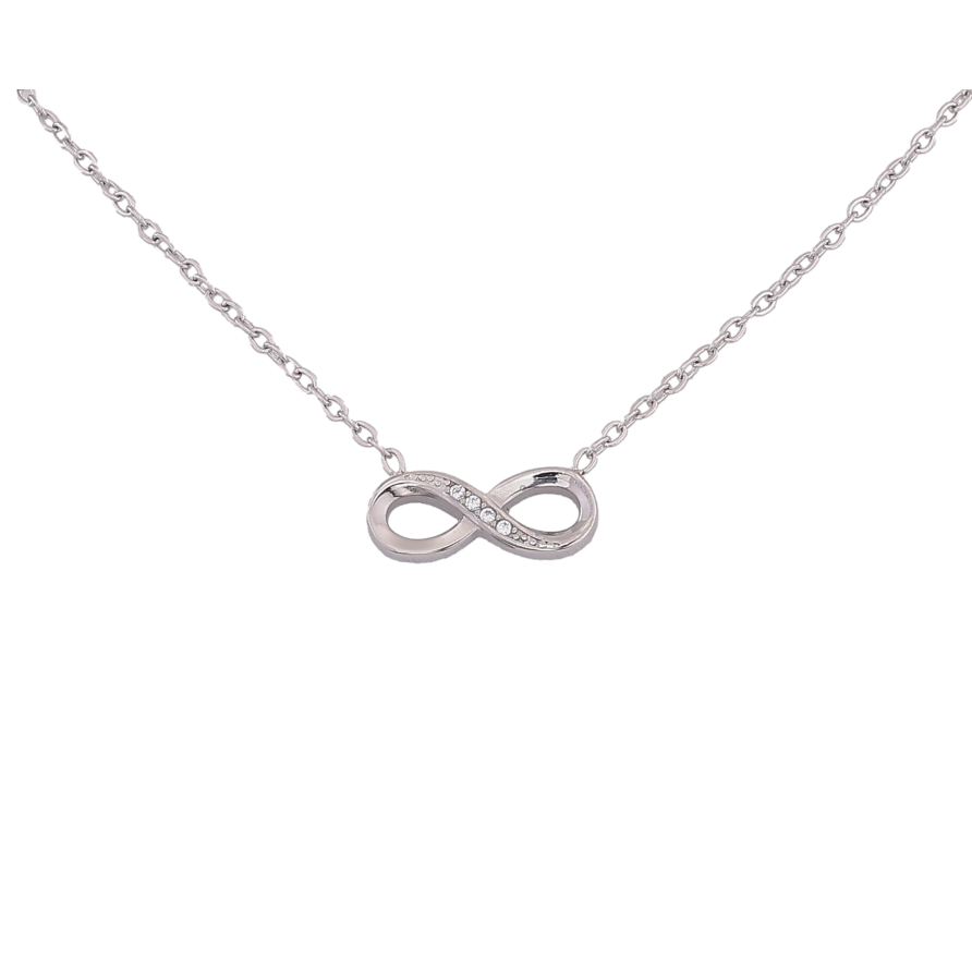 Підвіска на ланцюжку Xuping ТТМ Stainless Steel колір Родій "Знак нескінченності" довжина 45-50см х 1.5мм фото №1 Підвіска на ланцюжку Xuping ТТМ Stainless Steel колір Родій "Знак нескінченності" довжина 45-50см х 1.5мм фото №1