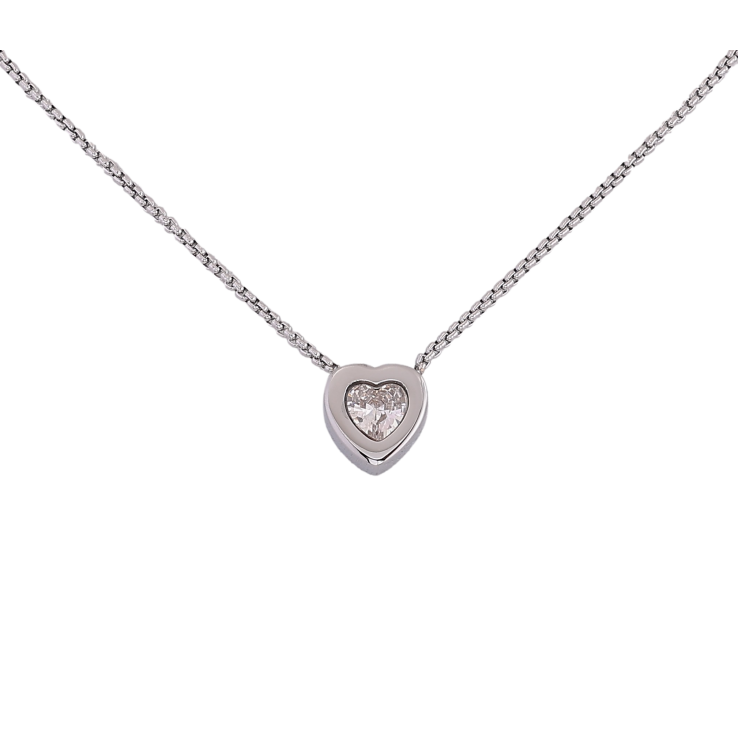 Підвіска на ланцюжку Xuping ТТМ Stainless Steel колір Родій "Кристальні серця" довжина 44-49см х 1мм фото №8