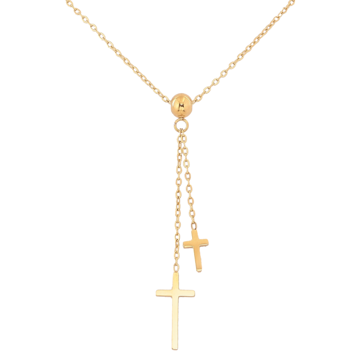 Подвеска на цепочке Xuping цвет Позолота 14K "Крестики" длина 45-50см х 1.5мм фото №9