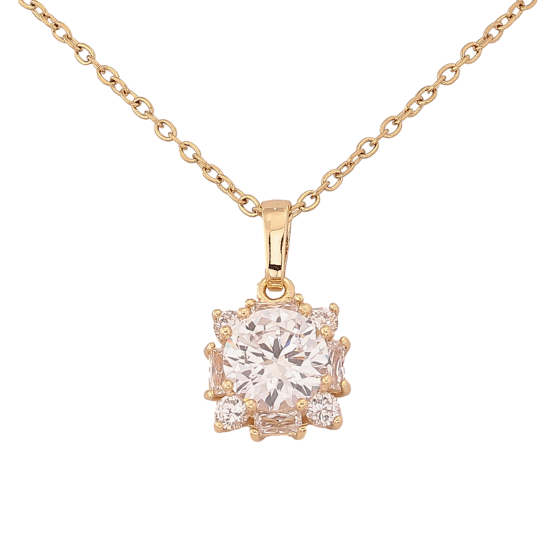 Підвіска на ланцюжку Xuping колір Позолота 14K "Кристальний блиск" довжина 43-53см х 1.5мм фото №1