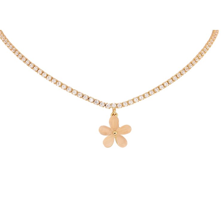 Підвіска на ланцюжку Xuping колір Позолота 14K "Квіточка" довжина 29-34см х 2мм фото №3 Підвіска на ланцюжку Xuping колір Позолота 14K "Квіточка" довжина 29-34см х 2мм фото №3
