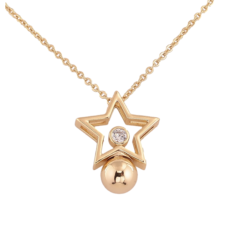 Подвеска на цепочке Xuping цвет Позолота 14K "Звезда" длина 40-45см х 1,5мм фото №2