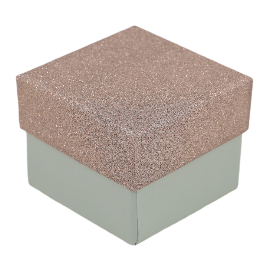 Подарункова коробка з шиммером Під каблучку Розмір 5х5см h= 4см фото №1