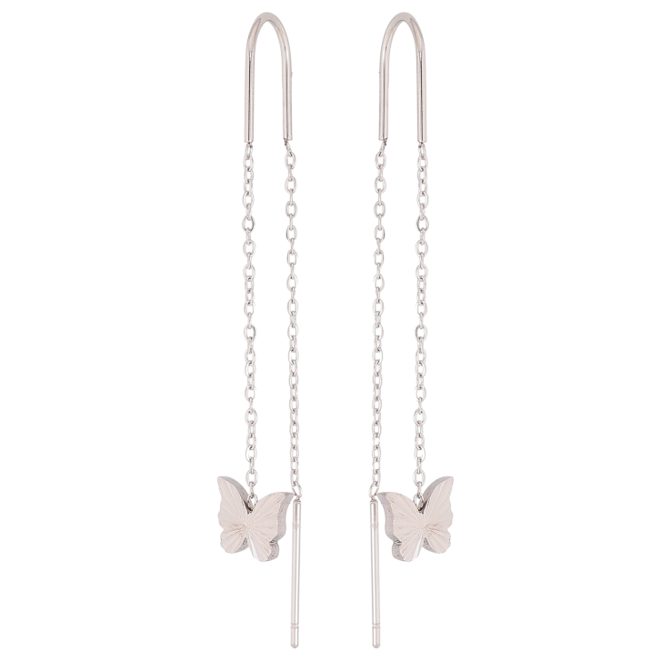 Серьги Нержавеющая сталь протяжки "Бабочки" фото №10