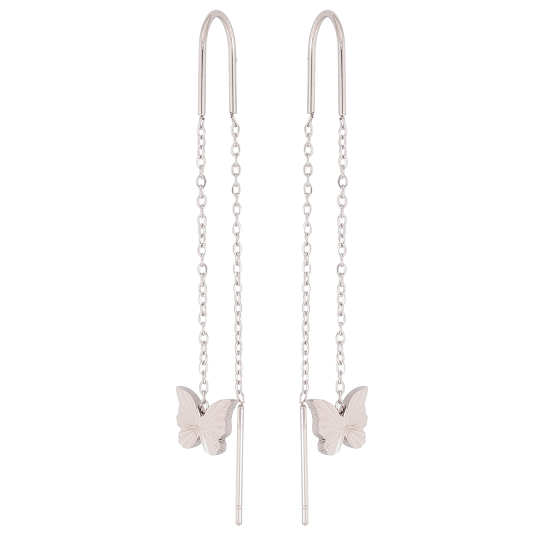 Серьги Нержавеющая сталь протяжки "Бабочки" фото №1 Серьги Нержавеющая сталь протяжки "Бабочки" фото №1