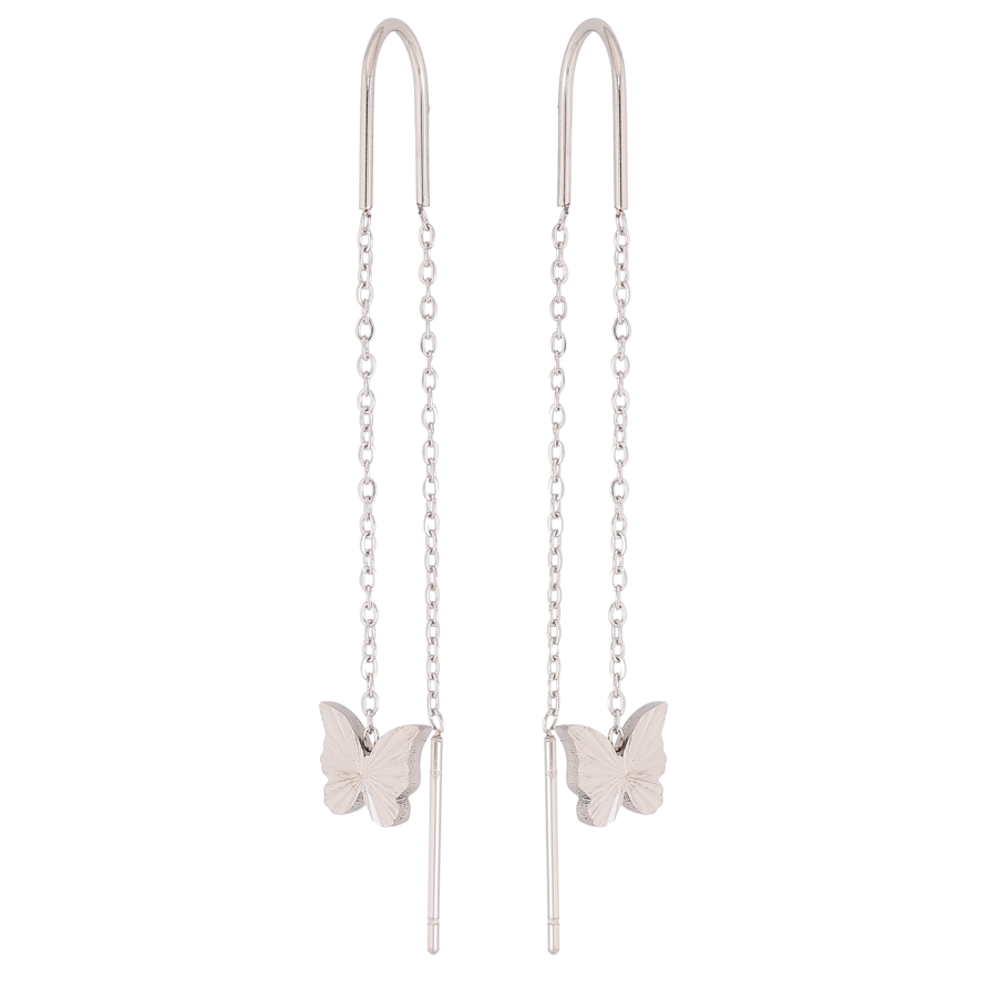 Серьги Нержавеющая сталь протяжки "Бабочки" фото №1 Серьги Нержавеющая сталь протяжки "Бабочки" фото №1