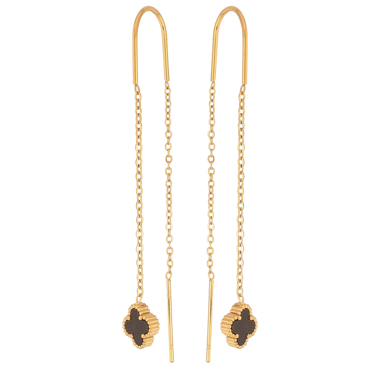 Серьги Нержавеющая сталь протяжки "Клевер" фото №1 Серьги Нержавеющая сталь протяжки "Клевер" фото №1