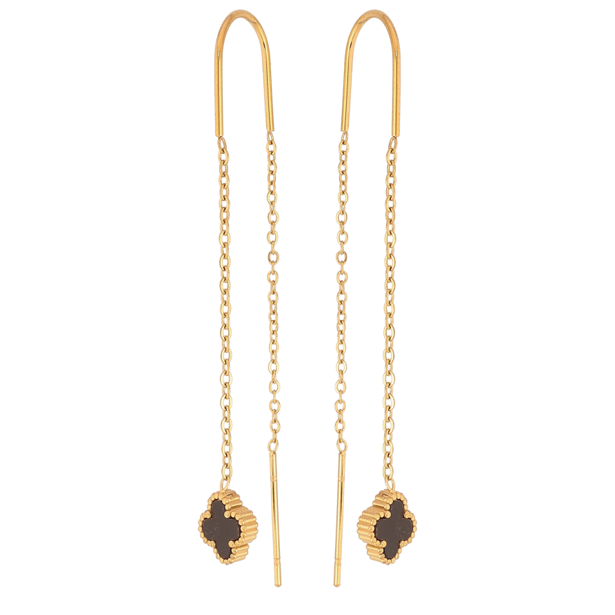 Серьги Нержавеющая сталь протяжки "Клевер" фото №1 Серьги Нержавеющая сталь протяжки "Клевер" фото №1