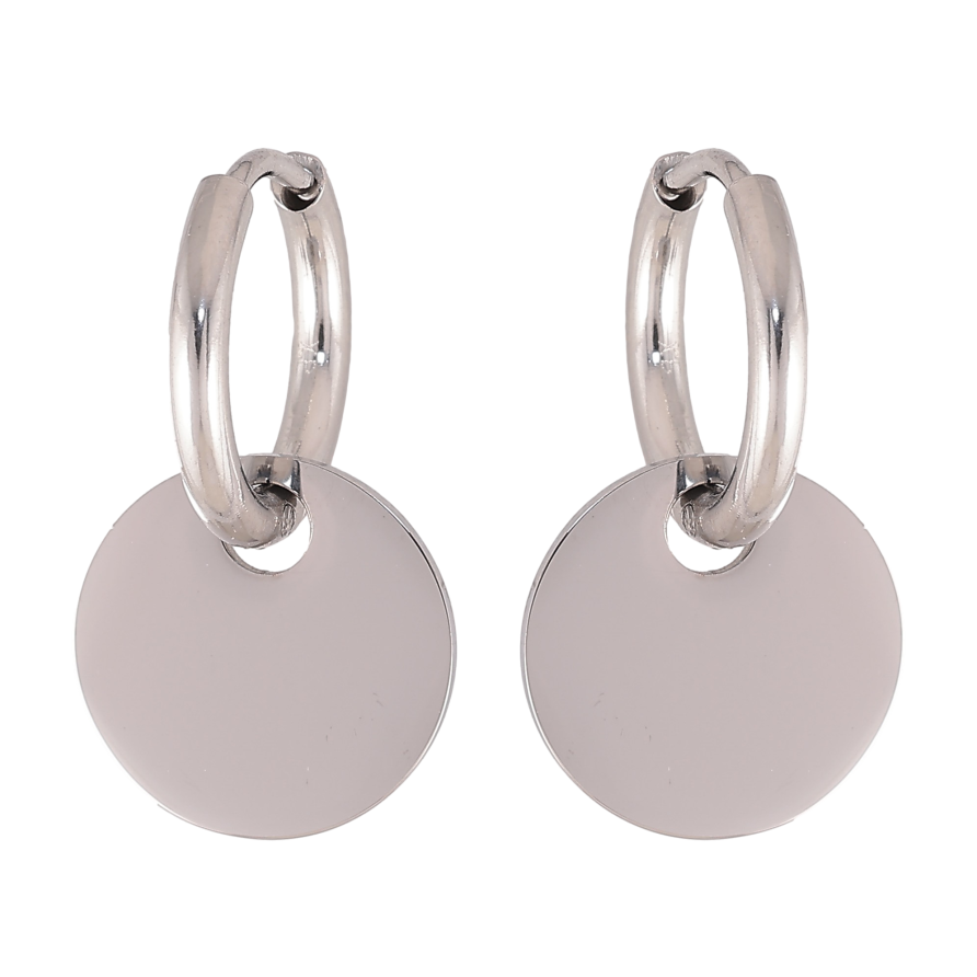 Серьги Xuping TTM Stainless Steel цвет Родий подвески на колечках "Круги" 2 в 1 фото №1 Серьги Xuping TTM Stainless Steel цвет Родий подвески на колечках "Круги" 2 в 1 фото №1