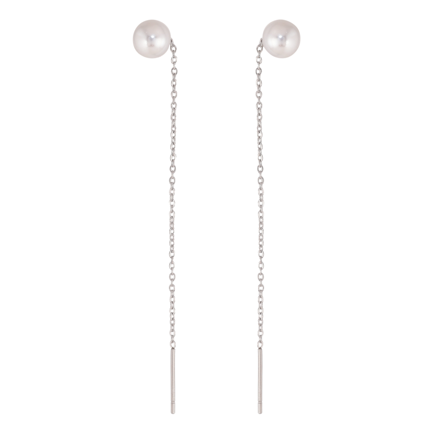 Серьги Xuping TTM Stainless Steel цвет Родий протяжки "Шарики" ø 6мм фото №1 Серьги Xuping TTM Stainless Steel цвет Родий протяжки "Шарики" ø 6мм фото №1