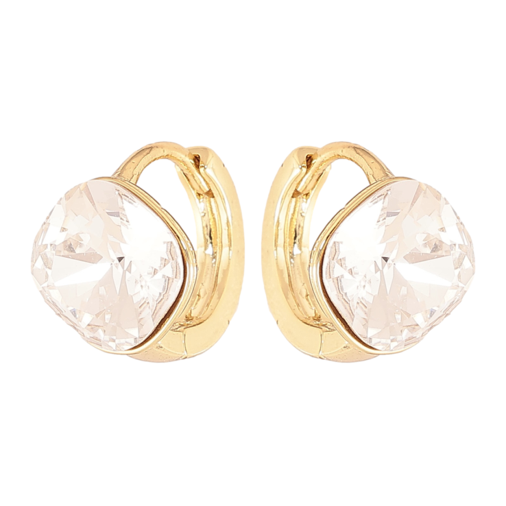 Серьги Xuping цвет 14K с кристаллами Swarovski колечки "Кристаллы Clear" фото №12